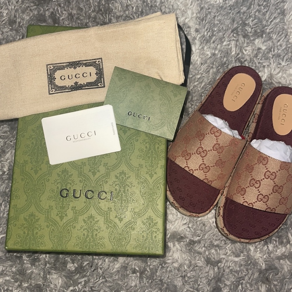 Gucci platform slides